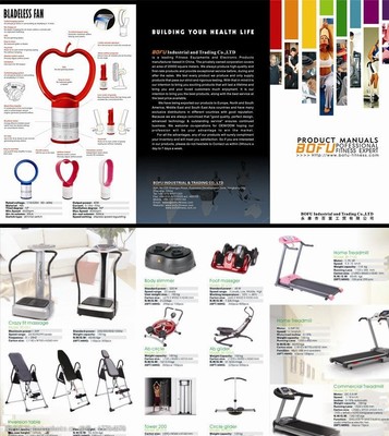 健身器材三折頁設計 以圖像引領健康生活